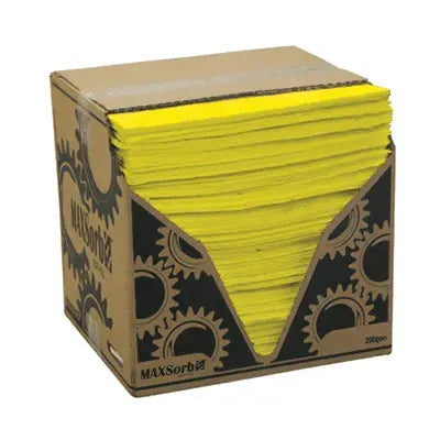 Hazchem Absorbent Pads Pack of 100, Spill Kits & Absobents, Business & Industrial, safewastesolutions