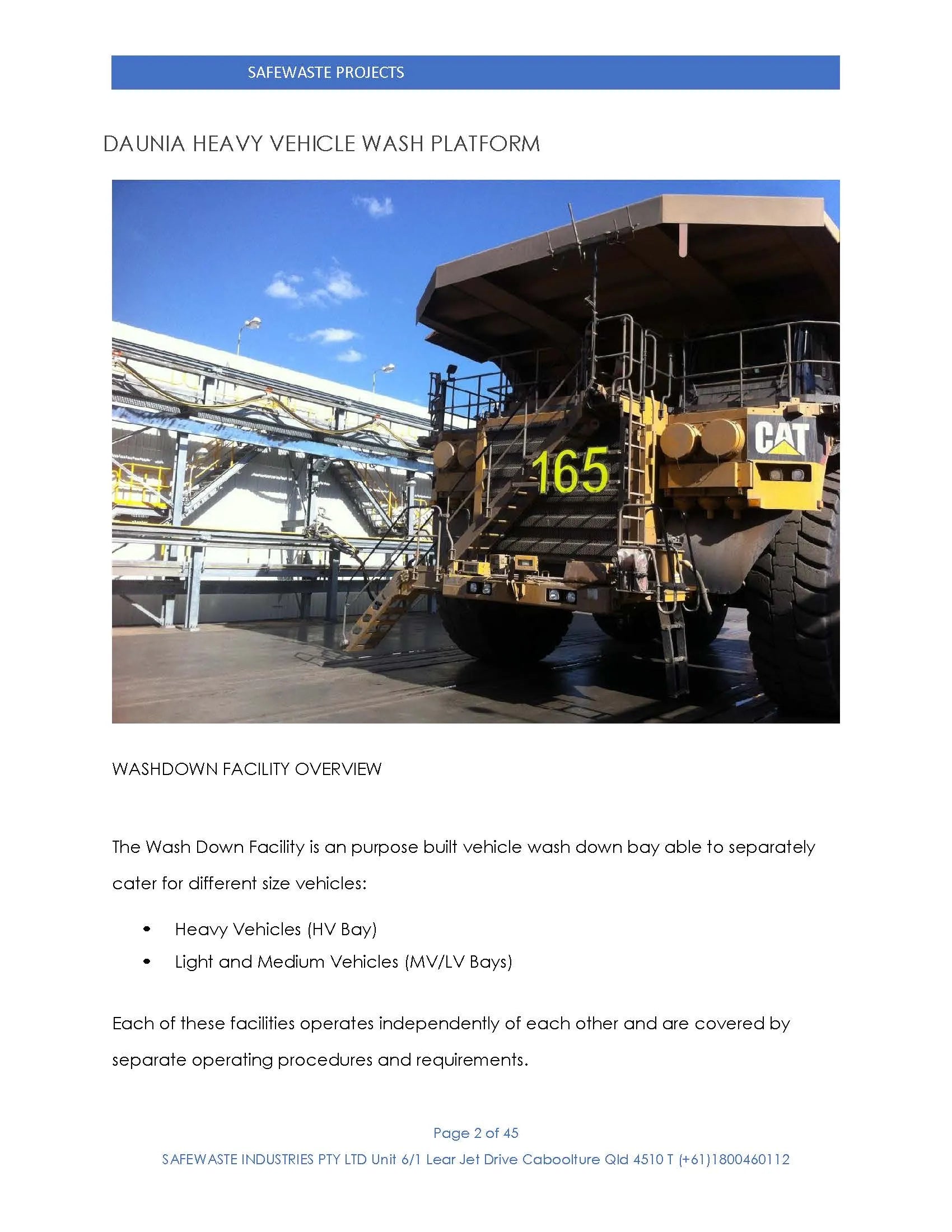 Consulting, Tractors, safewastesolutions, Heavy Mining Vehicle Wash