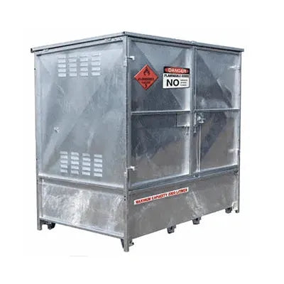 Metal Double IBC Dangerous Goods Store – Assembled, Outdoor Dangerous Goods Storage, Business & Industrial, safewastesolutions