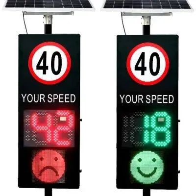 Road & Site Safety, Business & Industrial, safewastesolutions, Solar Radar Speed Sign With Face Feedback